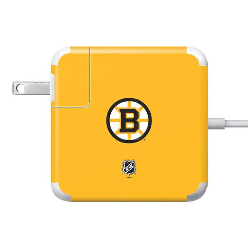 NHL Boston Bruins Solid Background 85W Power Adapter (15 and 17 inch MacBook Pro Charger) Skin