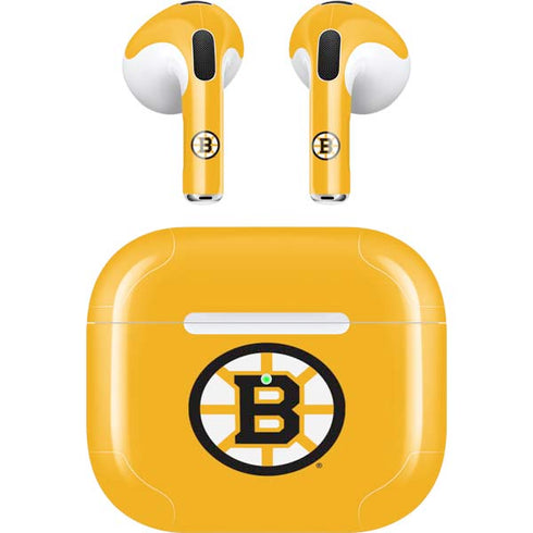 NHL Boston Bruins Solid Background Apple AirPods (3rd Gen 2021) Skin