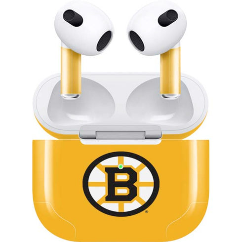 NHL Boston Bruins Solid Background Apple AirPods (3rd Gen 2021) Skin