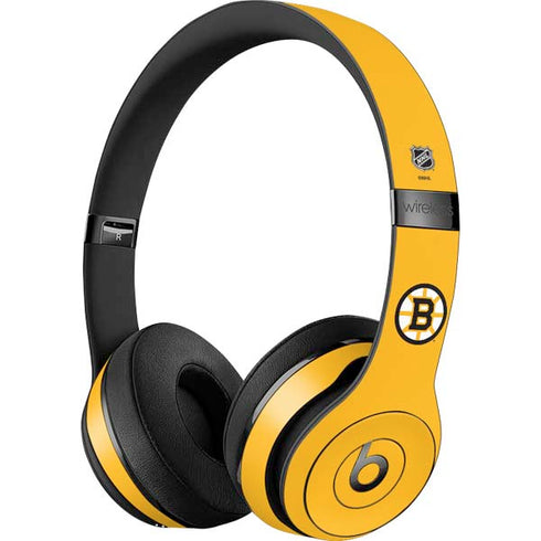 NHL Boston Bruins Solid Background Beats Solo 3 Wireless Skin