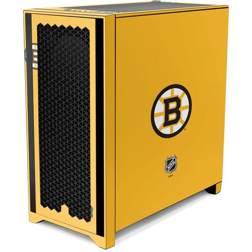 NHL Boston Bruins Solid Background Corsair 4000D Tempered Glass Mid-Tower ATX Case Skin