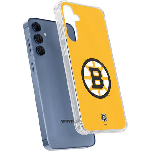 NHL Boston Bruins Solid Background Galaxy A35 5G Clear Case