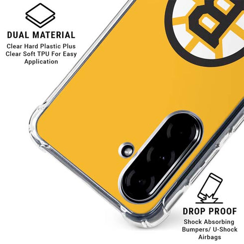 NHL Boston Bruins Solid Background Galaxy A36 5G Clear Case