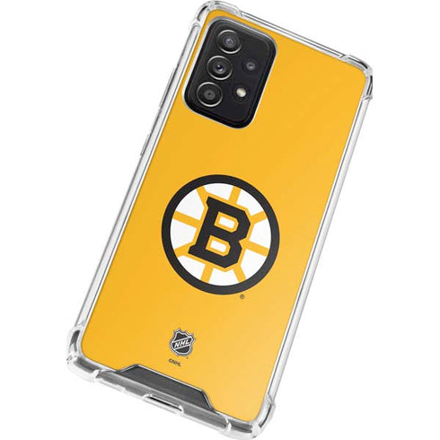 NHL Boston Bruins Solid Background Galaxy A72 5G Clear Case