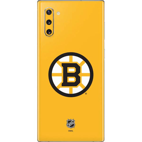 NHL Boston Bruins Solid Background Galaxy Note 10 Skin