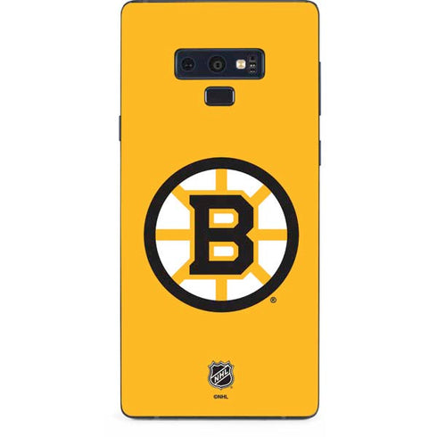 NHL Boston Bruins Solid Background Galaxy Note 9 Skin