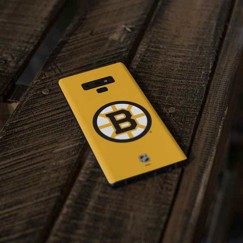 NHL Boston Bruins Solid Background Galaxy Note 9 Skin