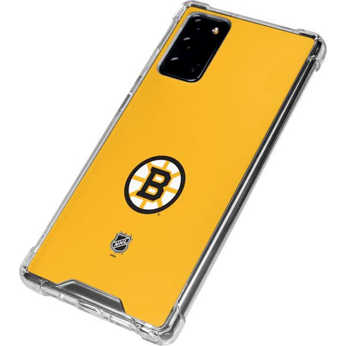 NHL Boston Bruins Solid Background Galaxy Note20 5G Clear Case