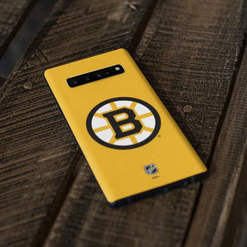NHL Boston Bruins Solid Background Galaxy S10 Plus Skin
