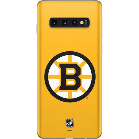 NHL Boston Bruins Solid Background Galaxy S10 Skin