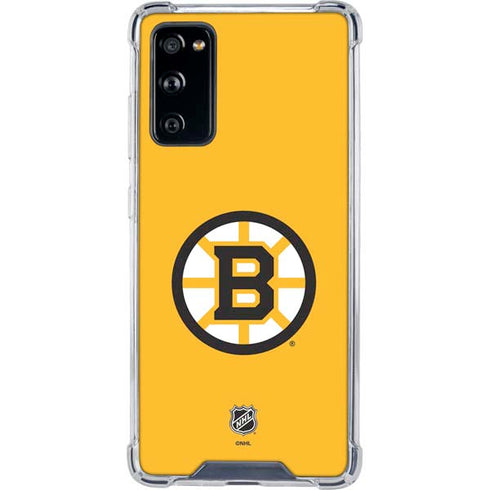 NHL Boston Bruins Solid Background Galaxy S20 FE Clear Case