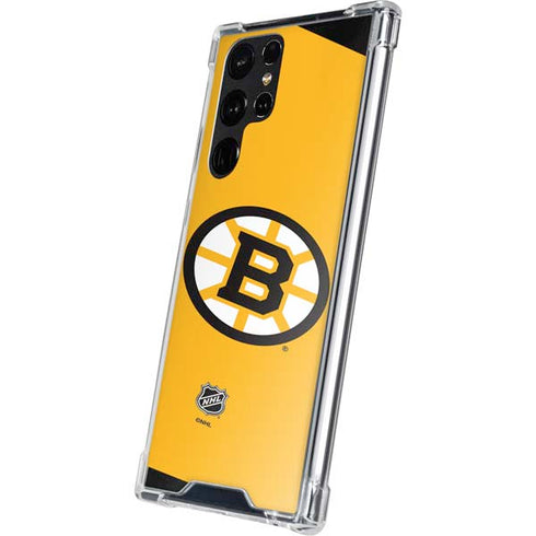 NHL Boston Bruins Solid Background Galaxy S22 Ultra Clear Case