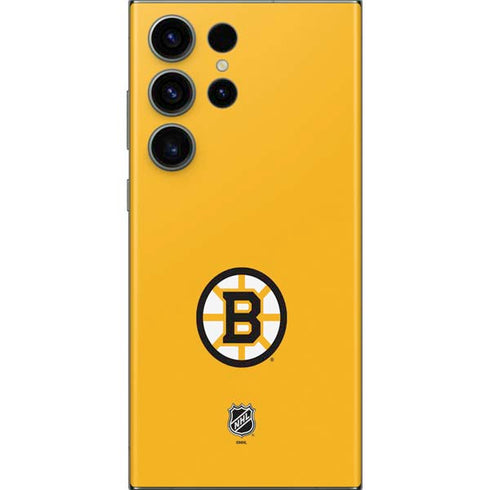 NHL Boston Bruins Solid Background Galaxy Skins