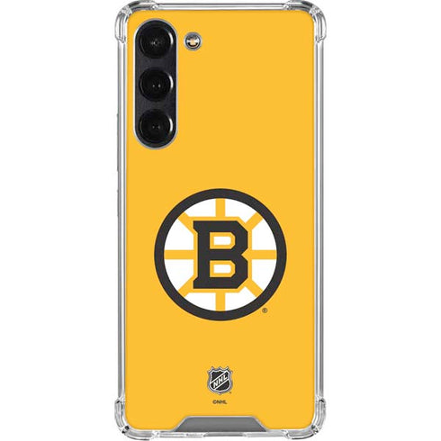 NHL Boston Bruins Solid Background Galaxy S24 FE Clear Case