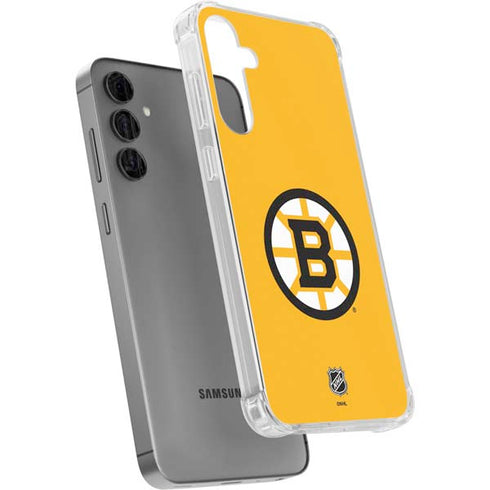 NHL Boston Bruins Solid Background Galaxy S24 Plus Clear Case