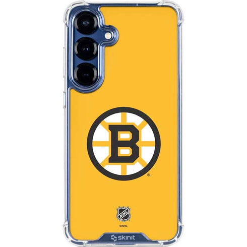 NHL Boston Bruins Solid Background Galaxy S25 Clear Case