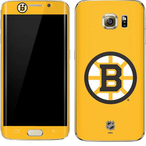 NHL Boston Bruins Solid Background Galaxy S7 Edge Skin