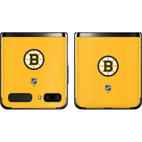 NHL Boston Bruins Solid Background Galaxy Z Flip Skin