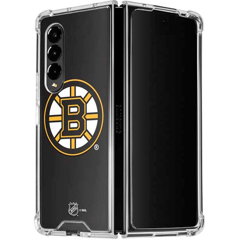 NHL Boston Bruins Solid Background Galaxy Z Fold4 5G Clear Case