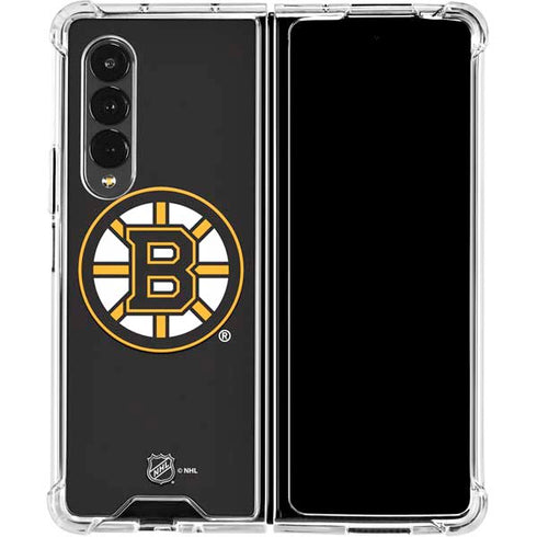 NHL Boston Bruins Solid Background Galaxy Z Fold4 5G Clear Case