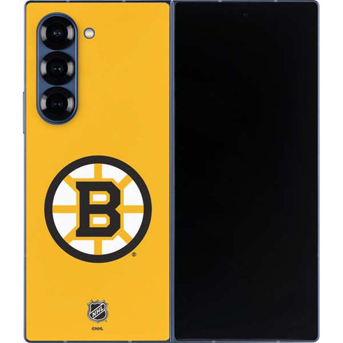 NHL Boston Bruins Solid Background Galaxy Z Fold6 Skin