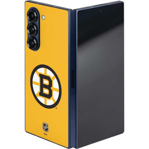 NHL Boston Bruins Solid Background Galaxy Z Fold6 Skin