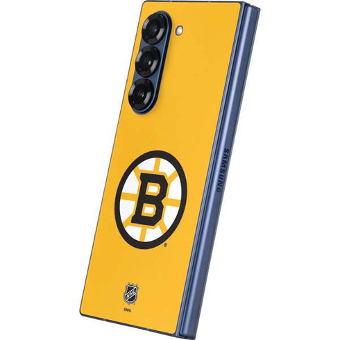 NHL Boston Bruins Solid Background Galaxy Z Fold6 Skin