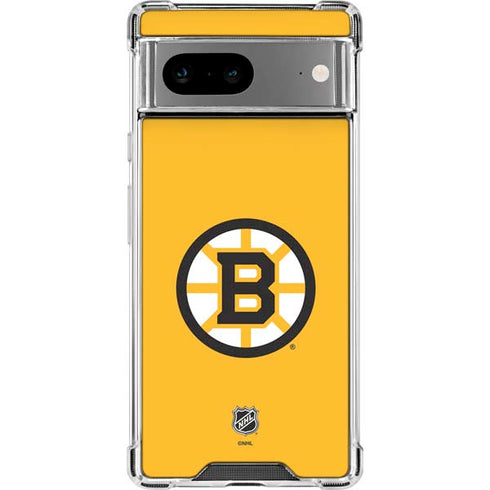 NHL Boston Bruins Solid Background Google Pixel 8a Clear Case