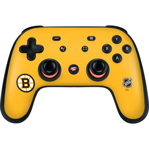 NHL Boston Bruins Solid Background Google Stadia Controller Skin