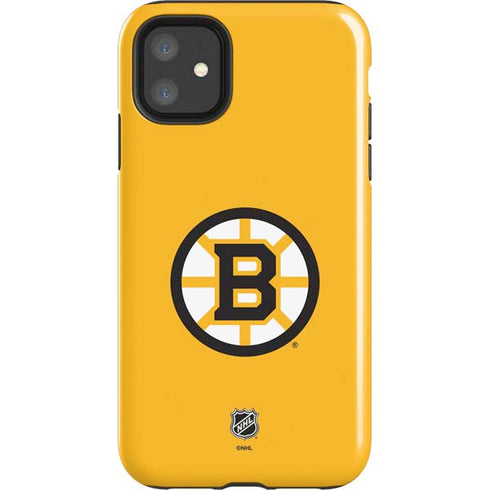 NHL Boston Bruins Solid Background iPhone 11 Impact Case