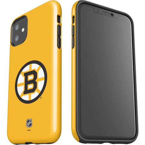 NHL Boston Bruins Solid Background iPhone 11 Impact Case