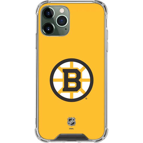 NHL Boston Bruins Solid Background iPhone 11 Pro Max Clear Case