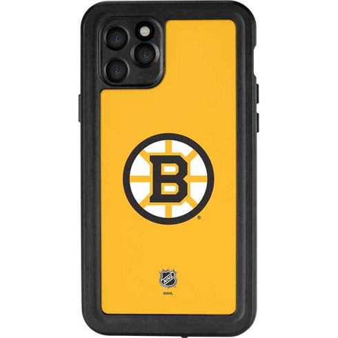 NHL Boston Bruins Solid Background iPhone 11 Pro Waterproof Case
