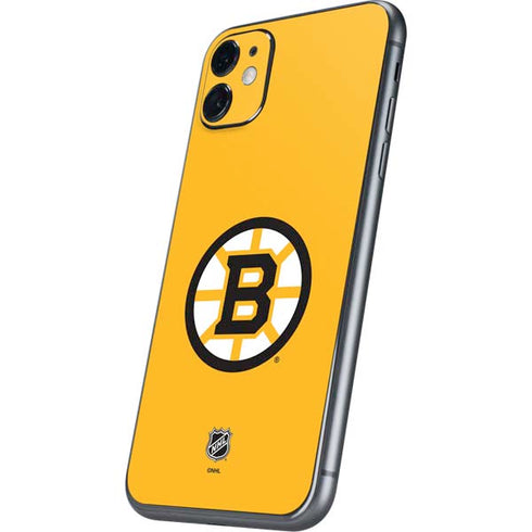 NHL Boston Bruins Solid Background iPhone 11 Skin