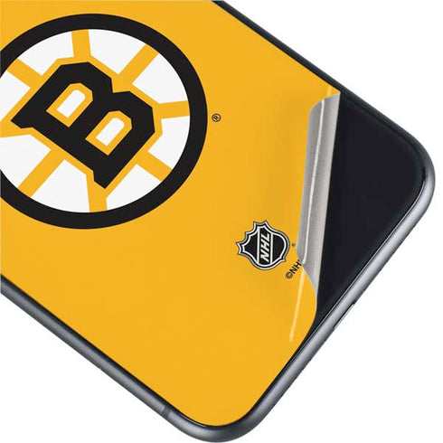 NHL Boston Bruins Solid Background iPhone 11 Skin