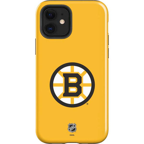 NHL Boston Bruins Solid Background iPhone 12 Impact Case
