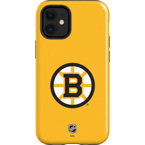 NHL Boston Bruins Solid Background iPhone 12 Mini Impact Case