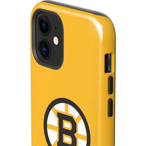 NHL Boston Bruins Solid Background iPhone 12 Mini Impact Case