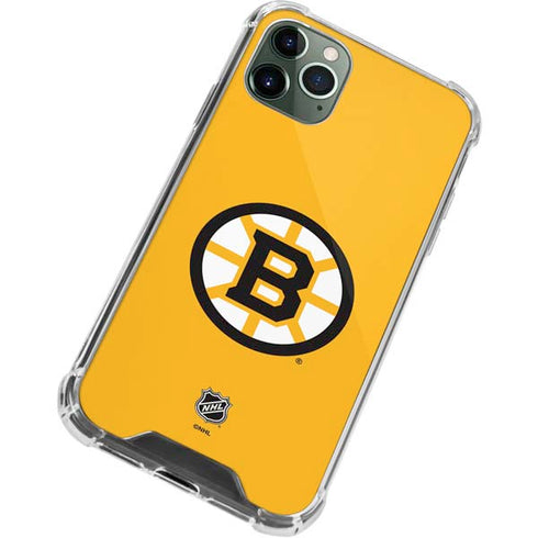 NHL Boston Bruins Solid Background iPhone 12 Pro Max Clear Case