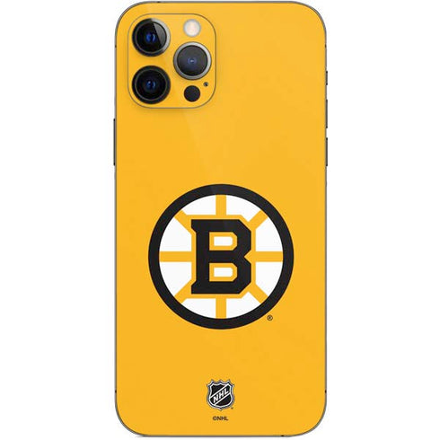 NHL Boston Bruins Solid Background iPhone 12 Pro Skin