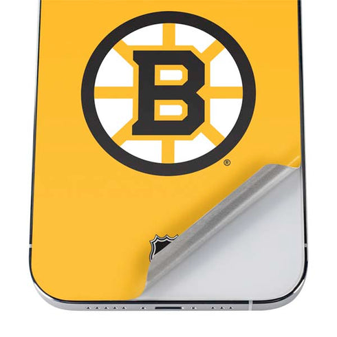 NHL Boston Bruins Solid Background iPhone 12 Pro Skin