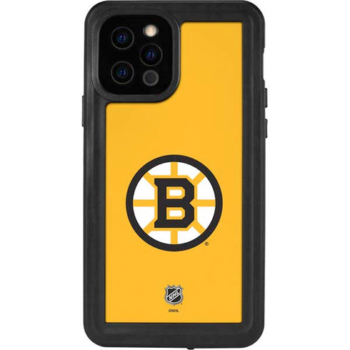 NHL Boston Bruins Solid Background iPhone 12 Pro Waterproof Case