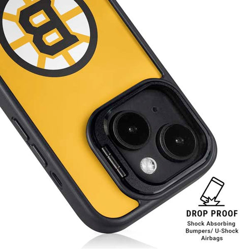 NHL Boston Bruins Solid Background iPhone 14 Kickstand Case