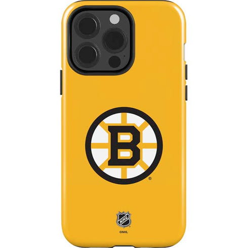 NHL Boston Bruins Solid Background iPhone 14 Pro Impact Case