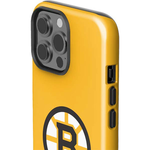 NHL Boston Bruins Solid Background iPhone 14 Pro Max Impact Case