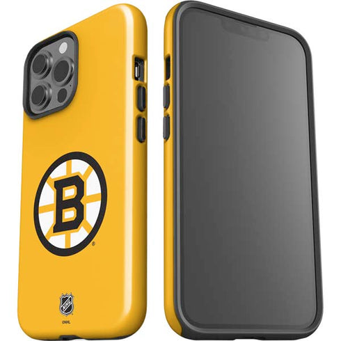 NHL Boston Bruins Solid Background iPhone 14 Pro Max Impact Case
