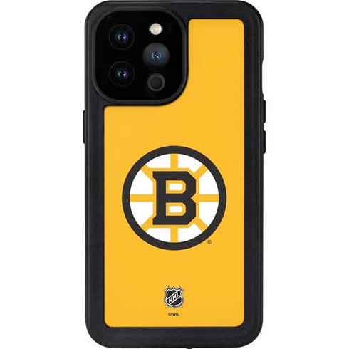 NHL Boston Bruins Solid Background iPhone 14 Pro Max Waterproof Case