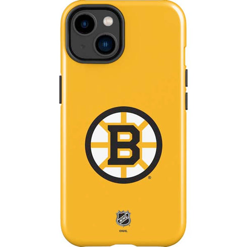 NHL Boston Bruins Solid Background iPhone 15 Impact Case