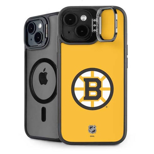 NHL Boston Bruins Solid Background iPhone 15 Kickstand Case