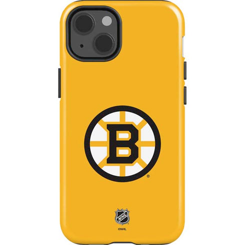 NHL Boston Bruins Solid Background iPhone 15 Plus Impact Case